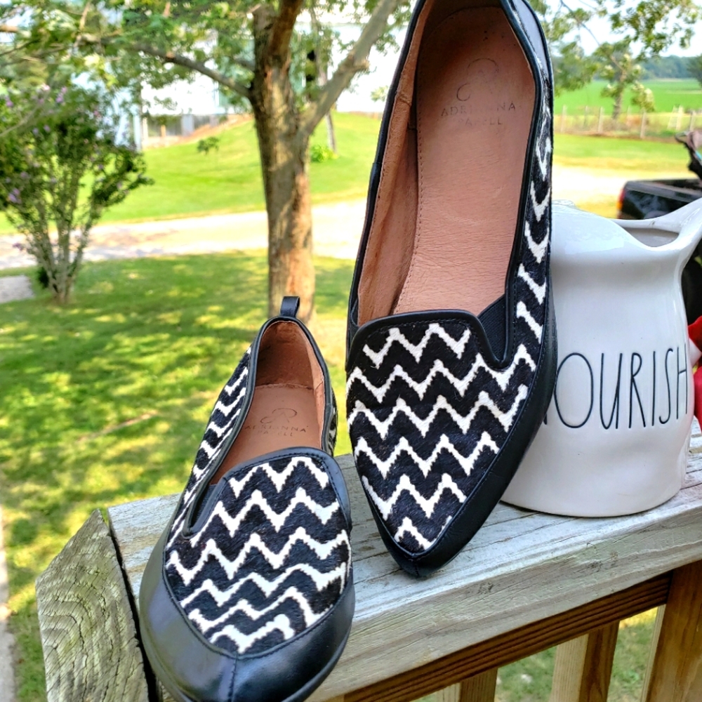 Adrianna Papell Chevron Flats